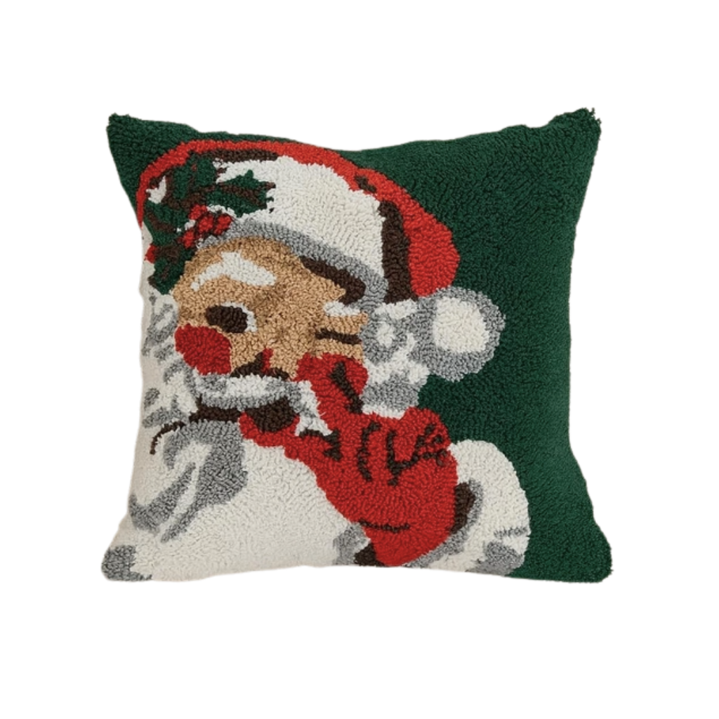 Housse de coussin bouclette Santa
