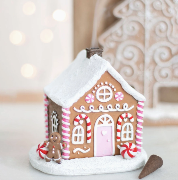Mini maison pain d'épice (brûleur d'encens)