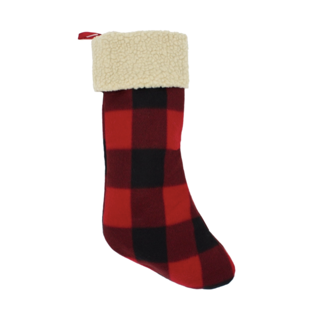 Chaussette de Noël tartan doux