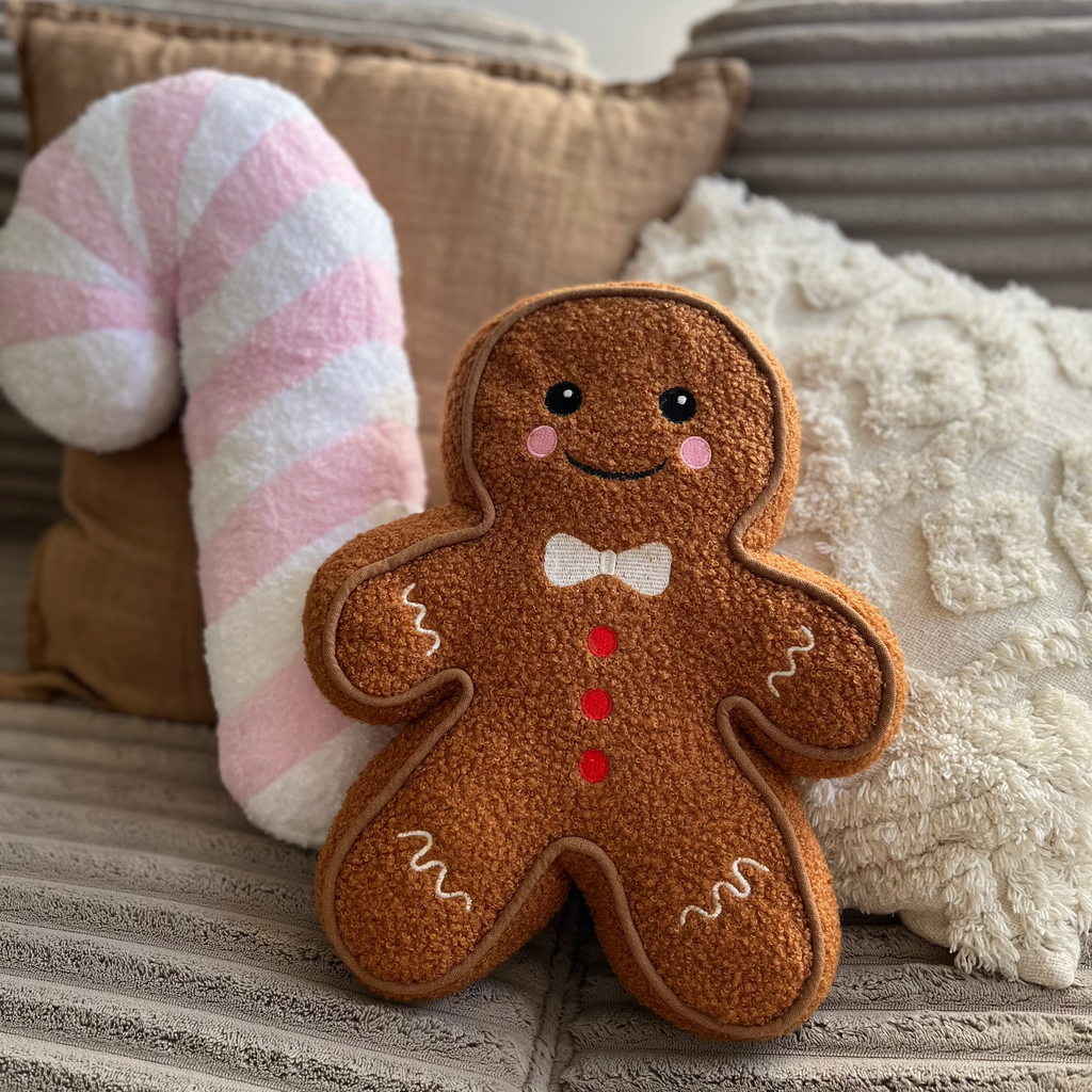 Coussin en bouclette pain d'épices